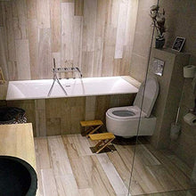 Sgabello pieghevole in legno per WC, ultra portatile ed ecologico, multifunzionale (coppia)