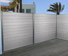 Mendler Frangivento 3X Pannelli Privacy Sarthe WPC Alluminio Premium 560cm Grigio