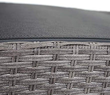 Mendler Lettino Regolabile da Esterno Savannah Acciaio polyrattan 220x70x88cm Grigio con Cuscino Nero