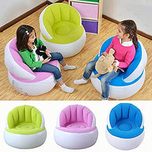 YUEBAOBEI Pouf per Bambini con Sedia Floccata E Divano Morbido Gonfiabile per Bambini,Blu