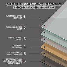 Specchio Bagno con Luce LED con Illuminazione, con Interruttore Touch e Funzione Anti-Appannamento, Bianco Caldo/Bianco Freddo