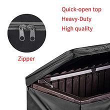Cicony Patio Deck Box Copri Box Esterno Impermeabile per Giardino Per Tutti i Tipi di Box, Nero , S