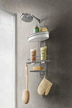 Metaltex serie Orbit - Mensola 3 piani per doccia con gancio - (403712)