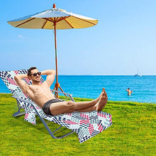 sdfsa - Telo coprisedia da spiaggia con tasche laterali in spugna, per piscina, chaise longue e chaise