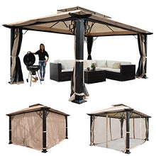 Mendler Gazebo pergola baldacchino Mira con zanzariere e tende ~ 4,5x3,5m
