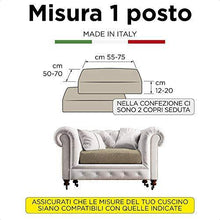 CIUCO COCCIUTO 2 Copriseduta Poltrona o Divano a 2 Cuscini - Elasticizzati, No Stiro - Made in Italy - Arredi Casa