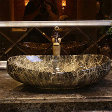 Lavabo Ovale da Bagno Retro Creative Jingdezhen Ceramic Hotel Lavabo antispruzzo Lavandini Bagno