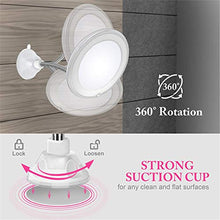 LOVEHOUGE Specchio per Trucco Illuminato A LED Flessibile A Collo di Cigno,Specchio Cosmetico Ingranditore 10X con Ventosa,Girevole A 360 Gradi,A Batteria