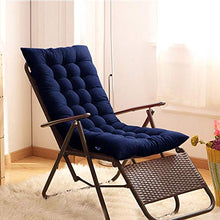 lem - Cuscino spesso per sedia a sdraio, per mobili da giardino, patio, soggiorno (Sedia non inclusa), Tessuto, blu navy, Type_A