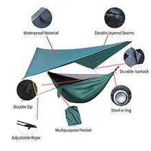 Funien Baldacchino a Vela, Amaca da Campeggio con parapioggia Resistente ai Raggi UV Resistente ai Raggi UV Tenda da Sole Leggera Tenda a Vela per Patio Esterno Giardino Cortile Spiaggia