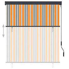 vidaXL - Tenda avvolgibile per esterni, 140 x 250 cm, giallo e blu