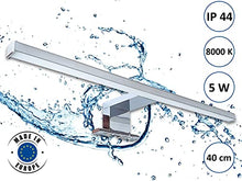 DOMTECH Specchio da bagno con ripiani e illuminazione a LED, in rovere, specchio da parete a LED