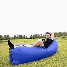 BANGSUN - Divano gonfiabile pieghevole per esterni, con lettini, anti strappo, colore: Blu scuro