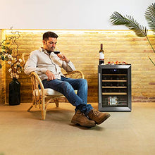Cecotec, Cantinetta GrandSommelier 20000 INOX Compressor. 20 bottiglie, con compressore, elevate prestazioni garantite, temperatura regolabile, classe di efficienza energetica A