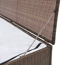 vidaXL Cassapanca da Giardino in Polyrattan Marrone