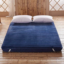 Yamyannie-Home Pieghevole Morbido futon Comodo Materasso Sleeping Pad Thick (Colore : Blu, Dimensione : 180x200cm)