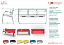 fábregas – Panca Giardino Plastica esterno 170 cm blu