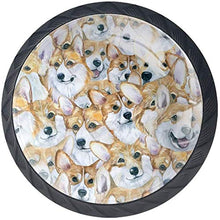 Paint Corgi Dog Head Pattern Pomelli per Porta Set di 4 Pomelli per Mobili Manopole per Cassetti Cucina Armadio Vetro