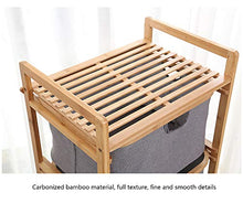 YQ&TL Armadietto Mobiletto Bagno Salvaspazio Armadio da Bagno a Tre Strati, dormitorio, Finitura scaffale da Pavimento, scaffale di bambù Semplice per Uso Domestico