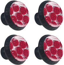Disegnato Lemon Art Red Color Modern Pomelli per Porta Set di 4 Pomelli per Mobili Manopole per Cassetti Cucina Armadio Vetro