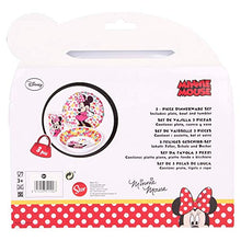 Servizio Da Tavola Per Bambini - 3 Pezzi Con Piatto, Ciotola E Bicchiere - Senza BPA |Minnie So Edgy Bows