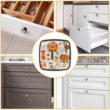 4 PCS Pomelli per Porta,Pomolo per Mobile,Pomelli per Mobili con Viti,Maniglia per Armadietto,Pomelli per Porta,Pomelli per Cassetti per Porta,Armadio,Cassetto e Credenza,Auntum Fox Owl Bear Rabbit