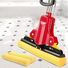 WAMSY Mop Mop per Uso Domestico/Colla PVA di Alta qualità Testa per Mop in Cotone/Quattro Lati Stringono Il Design dell'Acqua/Ingegneria Plastica ABS
