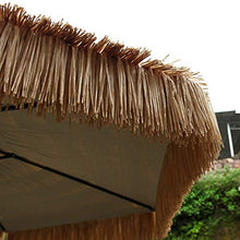 FWZJ 8.8Ft Hula Ombrello di Paglia Ombrellone da Spiaggia Stile Hawaiano 8 Costole, Colore Naturale （Senza Base）