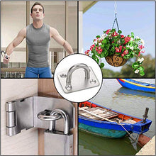 Eye Piastra in Acciaio Inossidabile, BESTZY 6 Pezzi Piastra con Occhiello Ovale Piastra con Anello di Ancoraggio Ganci da Soffitto per Sartiame Barche Hardware di Coperta