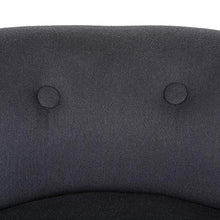 Sgabello con schienale - LINO e COTONE - Colore GRIGIO scuro BLU .