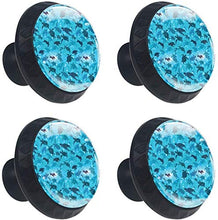 Modello Tartaruga Blu Acqua Pomelli per Porta Set di 4 Pomelli per Mobili Manopole per Cassetti Cucina Armadio Vetro