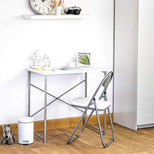Harbour Housewares Sedia Pieghevole da Ufficio Imbottita - Bianco - 4 Pezzi