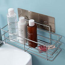 Set di 4 mensole da bagno da appendere ad angolo per doccia, senza foratura, autoadesive, montaggio a parete