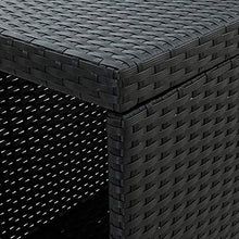 FAMIROSA Set da Bar da Giardino 5 pz con Cuscini in Polyrattan Nero-4918