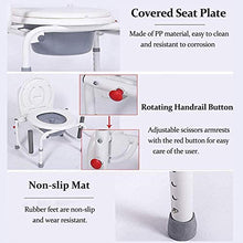 YHNMK Altezza Regolabile Sedia WC, Portatile Commode, Vaso Rimovibile per Anziani/Disabili, con Piedini in Gomma Antiscivolo