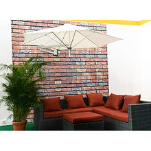 WGE Ombrelloni da Giardino Ombrellone a Parete, Ombrellone Alluminio & Panno di Poliestere, Telescopico, Ombrello da Esterno per Cortile Giardino, Bianca (Size : 2.2m/7.2ft)