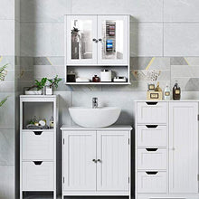 Flyelf Armadietto sotto Lavabo,Mobiletto sotto Lavello con 2 Ante 2 Scompartimenti Ripiani 60 * 30 * 60 cm