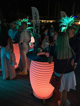 Nikki.Amsterdam The.Bar Table - Tavolo da Festa Multicolore (LED) e Altoparlante Bluetooth Mobile e Refrigeratore per Vino e Ghiaccio (Interno ed Esterno)