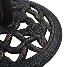 Festnight Base Ombrellone Nero e Bronzo 9 kg 40 cm in Ghisa