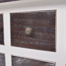 fzyhfa armadio di console 6 cassetti in legno 80 x 36 x 79 cm (L x L x H) Grigio e Bianco