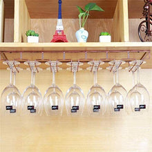 DJSMjbj Portabicchieri da vino con finitura in ferro da appendere, per bar, cucina, facile da installare (dimensioni: 3 file)