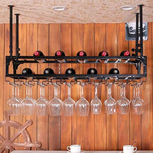 HZWLF Mensola per Decorazione da soffitto a soffitto in Ferro da Appendere a 3 Strati per Bar, portabicchieri da Appendere Set di Vino Conservazione Natale