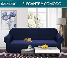 Granbest - Copridivano impermeabile a 4 posti, elastico, per divano, protezione antiscivolo (4 posti, blu navy)