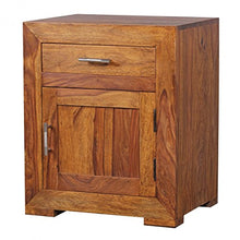 KADIMA DESIGN Comodino legno massiccio Sheesham 60 centimetri comodino per molle