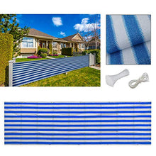 SMLJFO - Parabrezza per balconi e privacy, per veranda, terrazza, balcone, con 10 fascette (1 × 5 m) blu