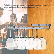 Aeloa - Portabicchieri da appendere per vino, con supporto a parete per bicchieri di vino, con doppia fila in ferro cromato