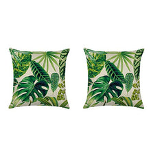 VARIJOY - Set di 2 federe decorative per cuscino da esterno, per patio, balcone, 45 x 45 cm, in lino colorato per giardino, cuscino, letto, divano