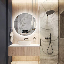 Specchio Bagno a LED con Dimmer, Funzione Anti-Appannamento E Bluetooth, Φ ： 50 cm, 60 cm, 70 cm, 80 cm