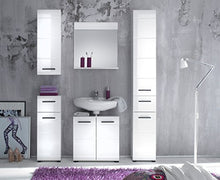 trendteam smart living Mobili, Metallo, Bianco (Alta lucentezza), 30 x 79 x 31 cm