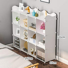 Comodino Multistrato di Stoccaggio 12 Reticolo Risparmio di Spazio Semplice Casa Moderna Camera Da Letto Creativo Armadietto 147X37X121CM FANJIANI